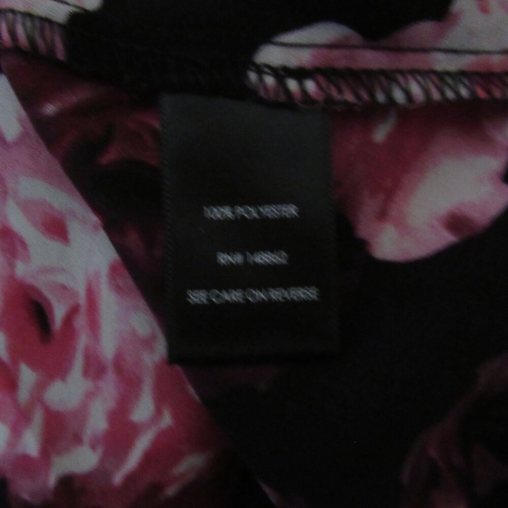 Torrid Top 1 1X Black Pink Floral Button Up Long Sleeve Boho Peasant Plus Size - Picture 6 of 7